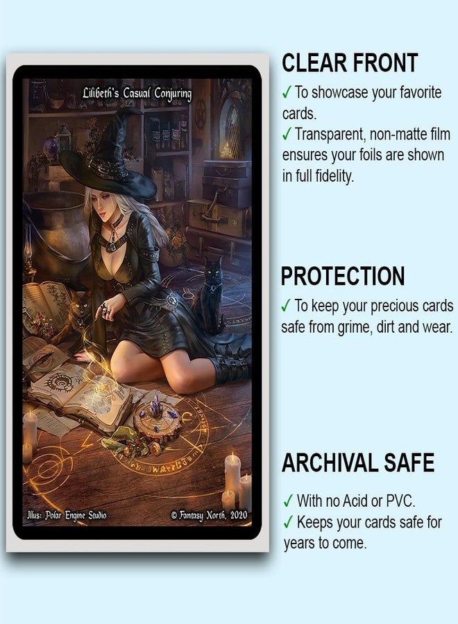 Fantasy North - Rimecage - The Risen Cold - 100 Smooth Matte TCG Trading Card Sleeves - Fits Magic MTG Commander Pokemon and Other Card Games - Playing Card Sleeves - Image 4